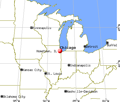 Hometown, Illinois map