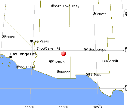 Snowflake, Arizona map