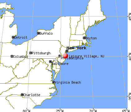 Leisure Village, New Jersey map