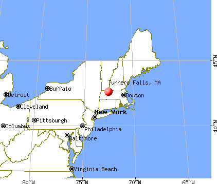 Turners Falls, Massachusetts map