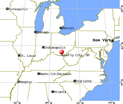Waverly City, Ohio map