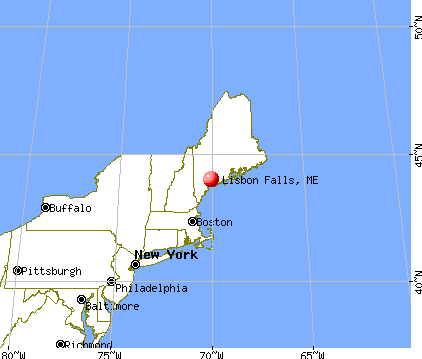 Lisbon Falls, Maine map