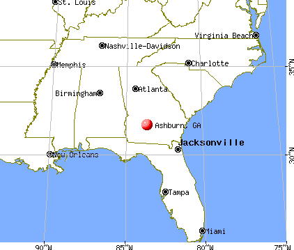 Ashburn, Georgia map