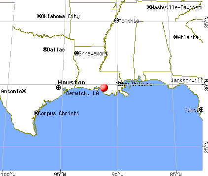 Berwick, Louisiana map