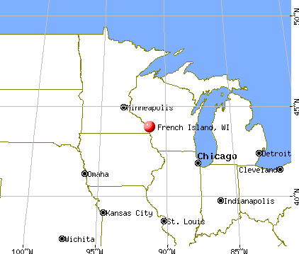 French Island, Wisconsin map