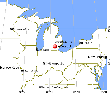 Chelsea, Michigan map