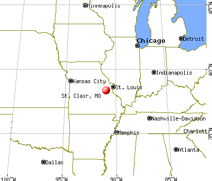 St. Clair, Missouri map