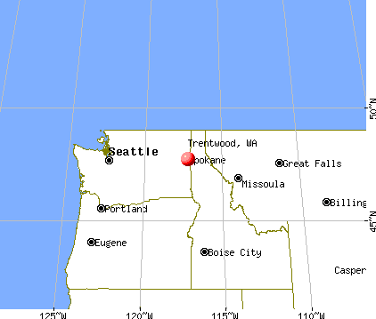 Trentwood, Washington map