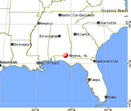 Geneva, Alabama map