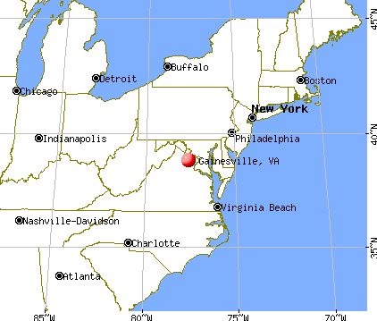 Gainesville, Virginia map