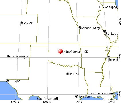 Kingfisher, Oklahoma map