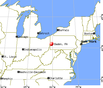 Baden, Pennsylvania map