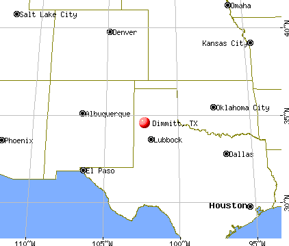 Dimmitt, Texas map