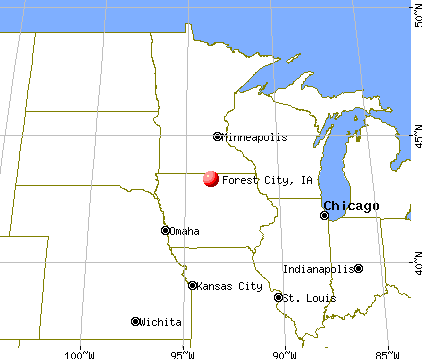 Forest City, Iowa map