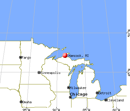 Hancock, Michigan map