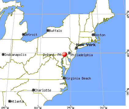 Oxford, Pennsylvania map