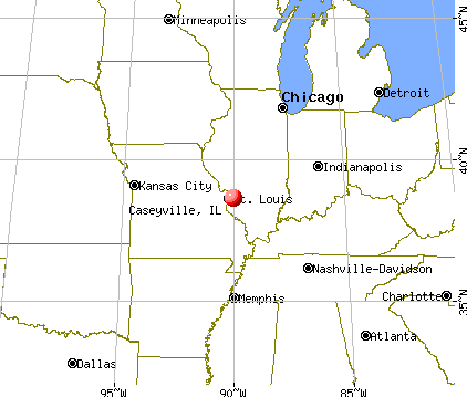 Caseyville, Illinois map