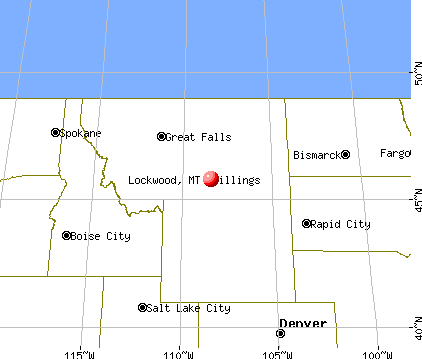 Lockwood, Montana map