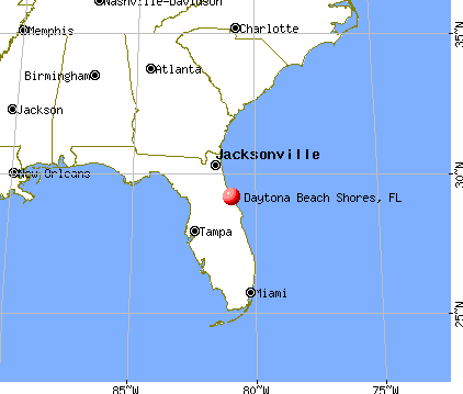Daytona Beach Shores, Florida map