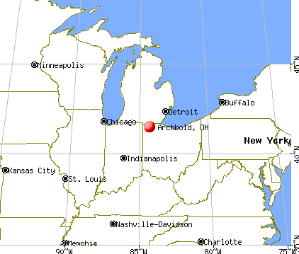 Archbold, Ohio map