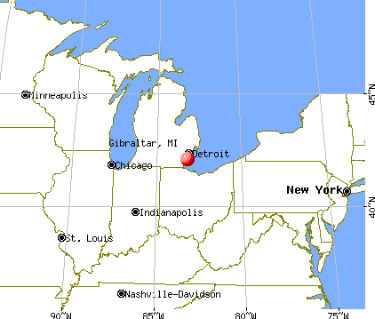 Gibraltar, Michigan map