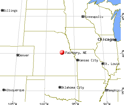 Fairbury, Nebraska map