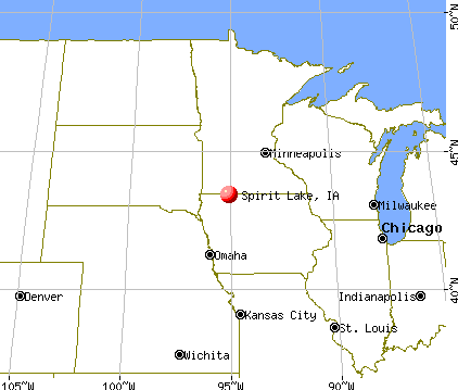 Spirit Lake, Iowa map