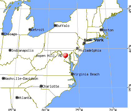 Aspen Hill, Maryland map