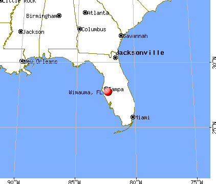 Wimauma, Florida map