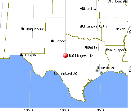 Ballinger, Texas map