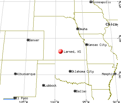 Larned, Kansas map
