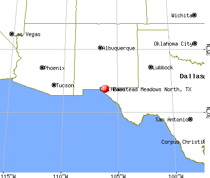 Homestead Meadows North, Texas map