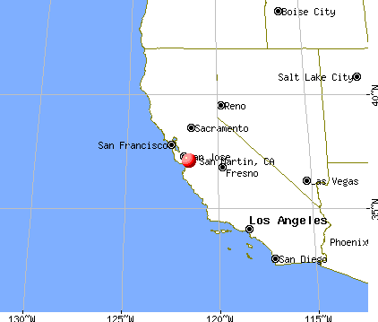 San Martin, California map