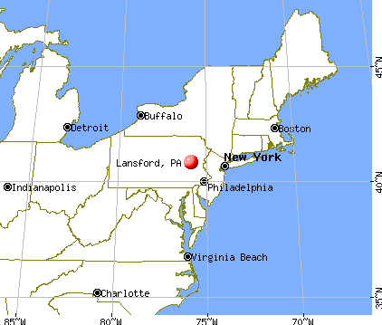 Lansford, Pennsylvania map