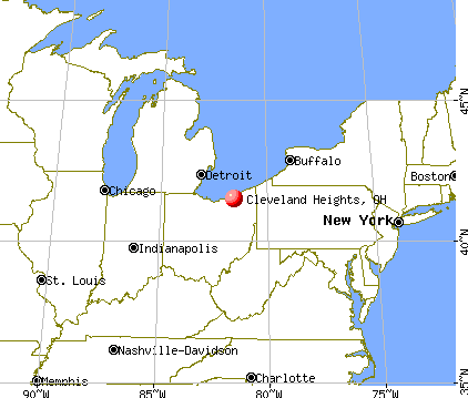 Cleveland Heights, Ohio map