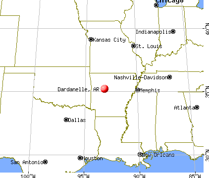 Dardanelle, Arkansas map