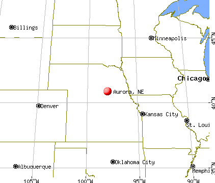 Aurora, Nebraska map