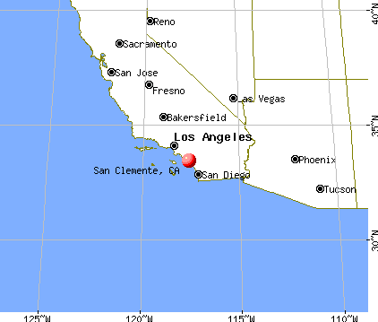 San Clemente, California map