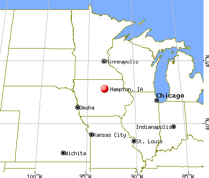 Hampton, Iowa map