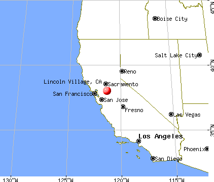 Lincoln Village, California map