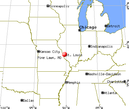 Pine Lawn, Missouri map