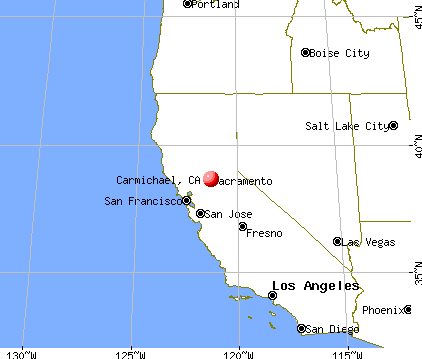 Carmichael, California map