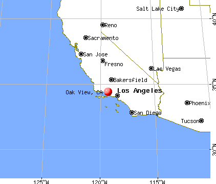 Oak View, California map