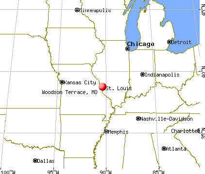 Woodson Terrace, Missouri map
