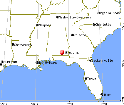 Elba, Alabama map