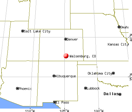 Walsenburg, Colorado map