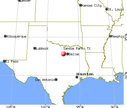 Sansom Park, Texas map