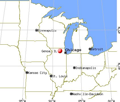 Genoa, Illinois map