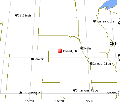 Cozad, Nebraska map