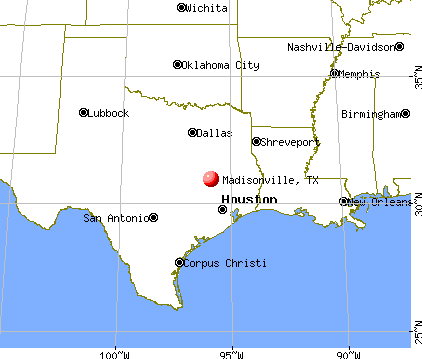 Madisonville, Texas map